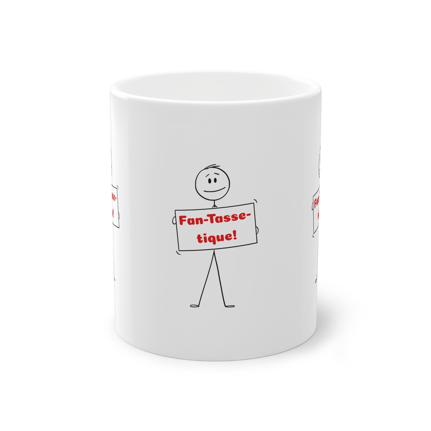 Mug Amusant 'Fan-Tastique', Cadeau Humoristique et Tendance, Tasse à Café Joyeuse, Mug Joyeux "Fan-Tasse-tique", Standard Mug