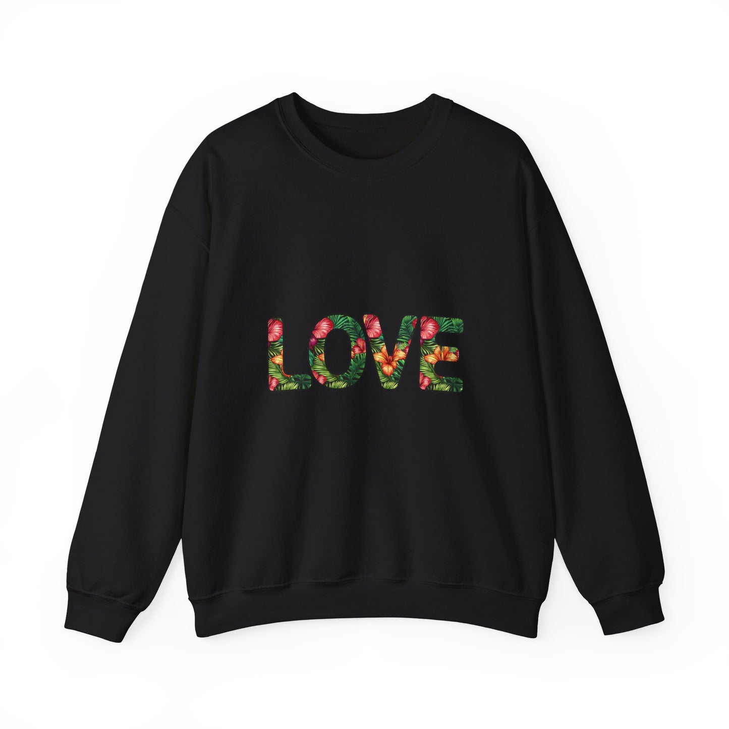 Sweat-Shirt Tendance 'LOVE' avec Imprimé Tropical, Cadeau Unique, Amateurs de Mode Décontractée, Modèle Simple et Tendance