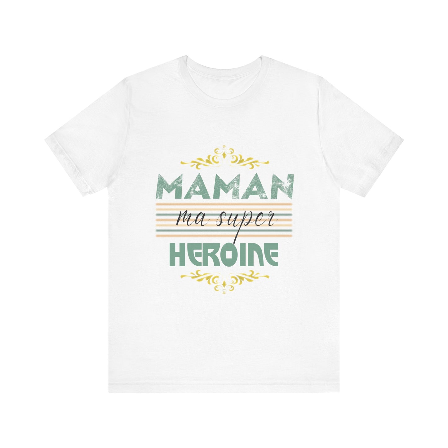 T-Shirt Maman Ma Super Héroïne, T-shirt Hommage pour Super-maman, T-shirt Hommage à la Merveilleuse Maman - Cadeau Fête des Mères