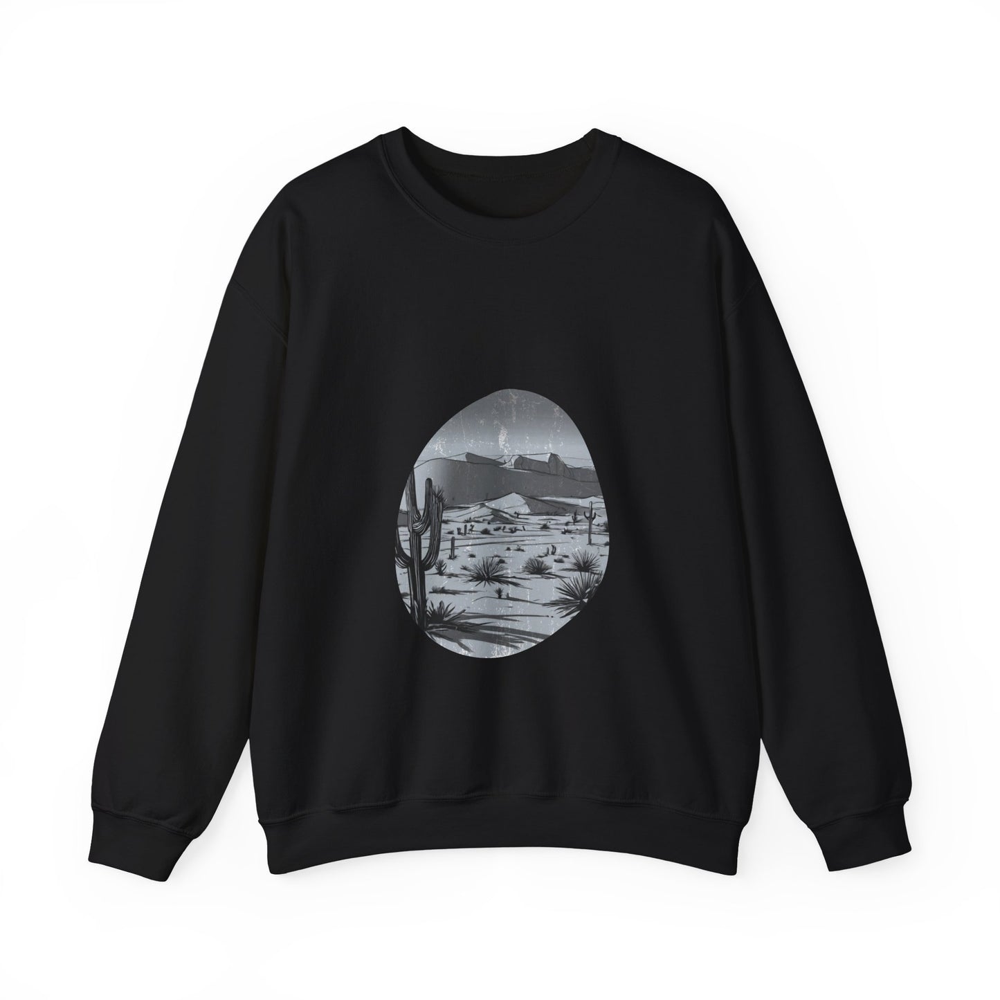 Sweat-Shirt à Design Paysage Désertique Minimaliste, Cadeau Unique, Amateurs de la nature, Modèle Tendance et Décontracté