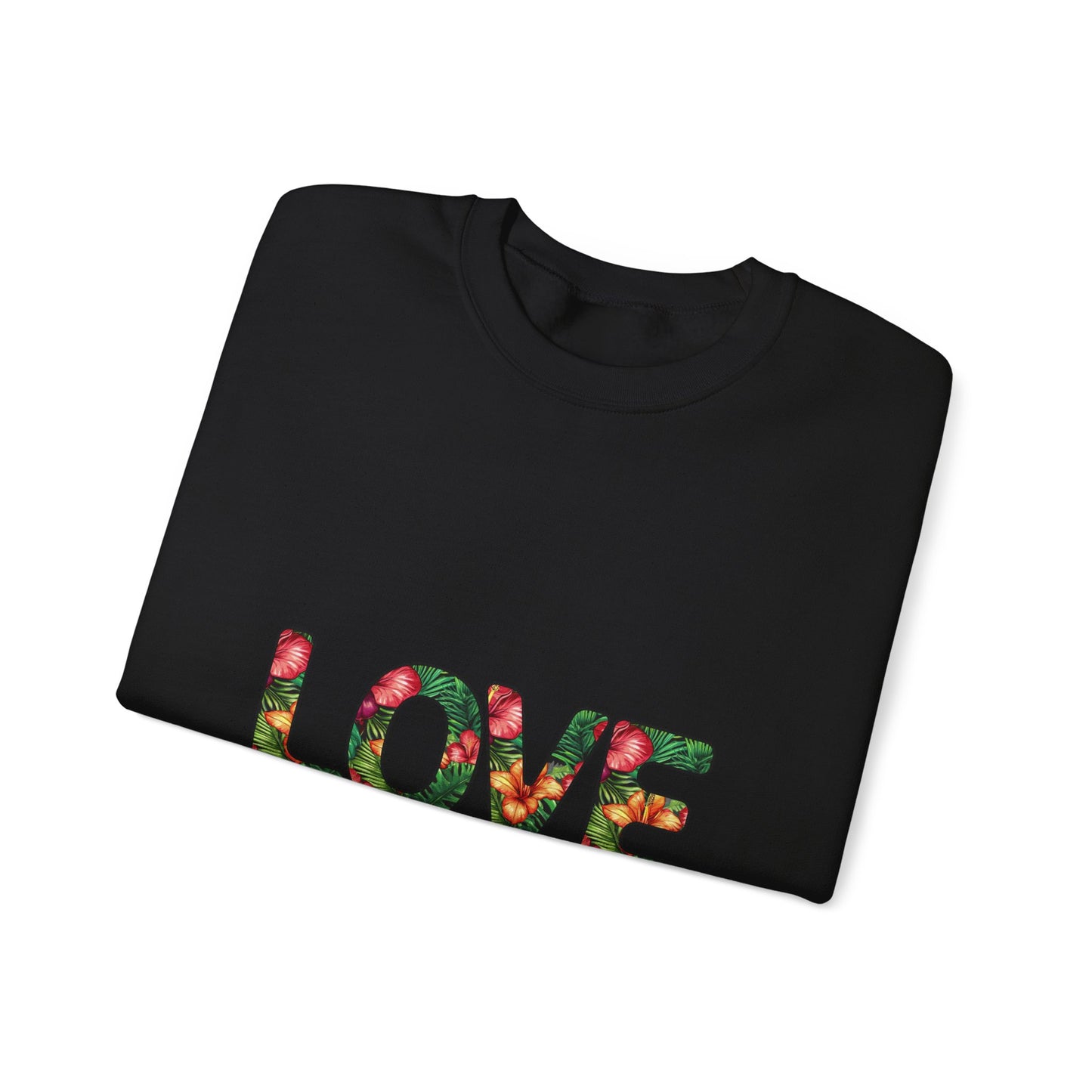 Sweat-Shirt Tendance 'LOVE' avec Imprimé Tropical, Cadeau Unique, Amateurs de Mode Décontractée, Modèle Simple et Tendance