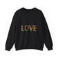 Sweat-Shirt Tendance 'LOVE' avec Imprimé Tropical, Cadeau Unique, Amateurs de Mode Décontractée, Modèle Simple et Tendance