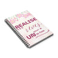 Carnet de Notes Inspirant "Réalise tes Rêves, Agenda Un Jour à la Fois" - Agenda motif fleur rose - Carnet de note motivant - Motivation Quotidienne