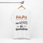 Papa T-Shirt Cadeau des pères, Mon Héros du quotidien, T-Shirt Papa Français, Cadeau Papa Original,  T-shirt Hommage pour Papa