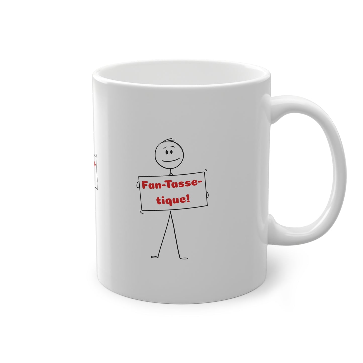 Mug Amusant 'Fan-Tastique', Cadeau Humoristique et Tendance, Tasse à Café Joyeuse, Mug Joyeux "Fan-Tasse-tique", Standard Mug