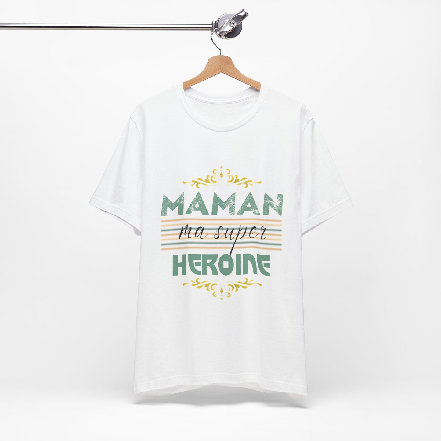 T-Shirt Maman Ma Super Héroïne, T-shirt Hommage pour Super-maman, T-shirt Hommage à la Merveilleuse Maman - Cadeau Fête des Mères