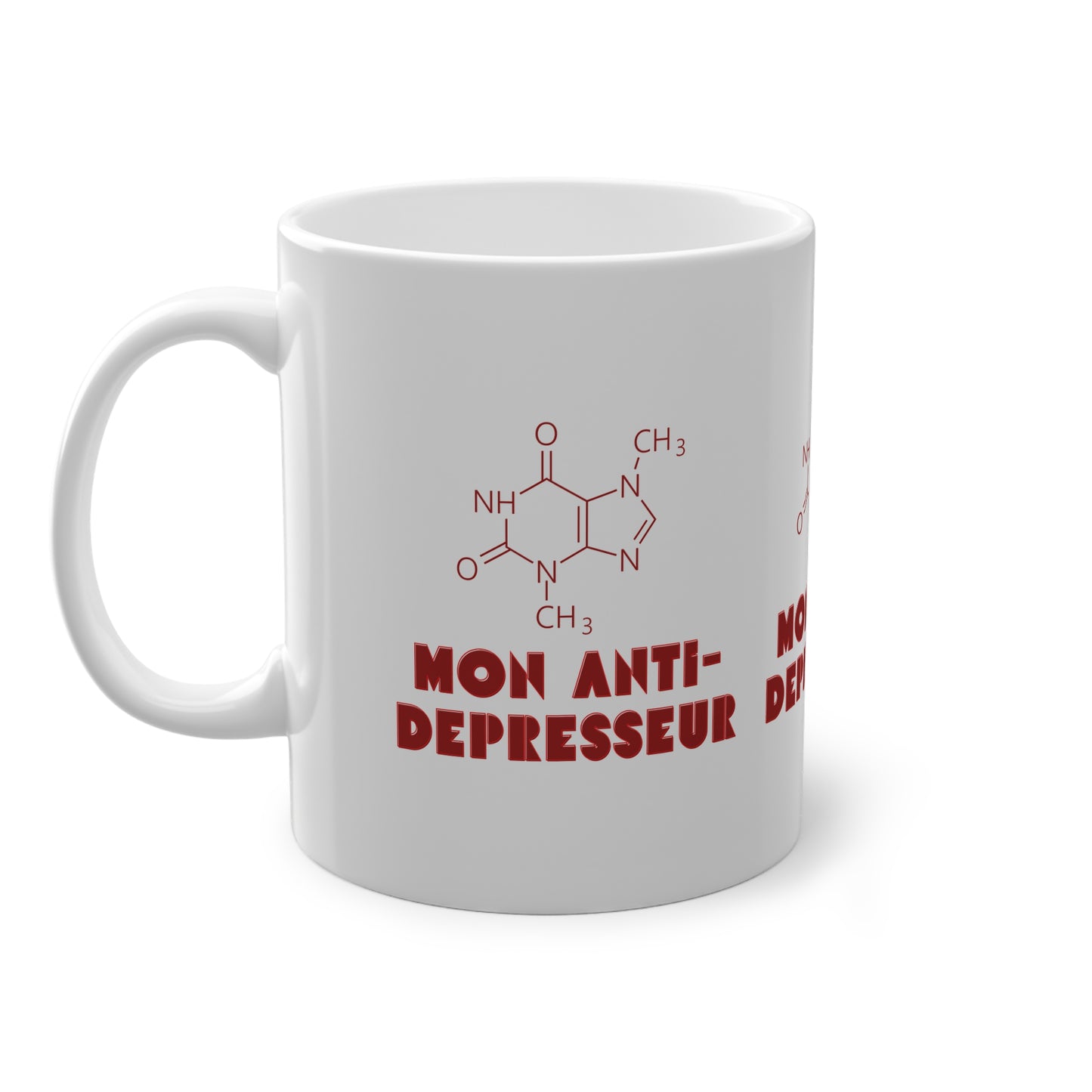 Mug Drôle et Motivant 'Mon Anti-Dépresseur' - Cadeau Original pour Amateurs de Café - Mug Bonne Humeur - Standard Mug 11Oz