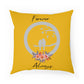 Coussin Décoratif Jaune 'Forever Always', Coussin Accent Floral Romantique, Coussin décorative Romantique, Coussin tendance