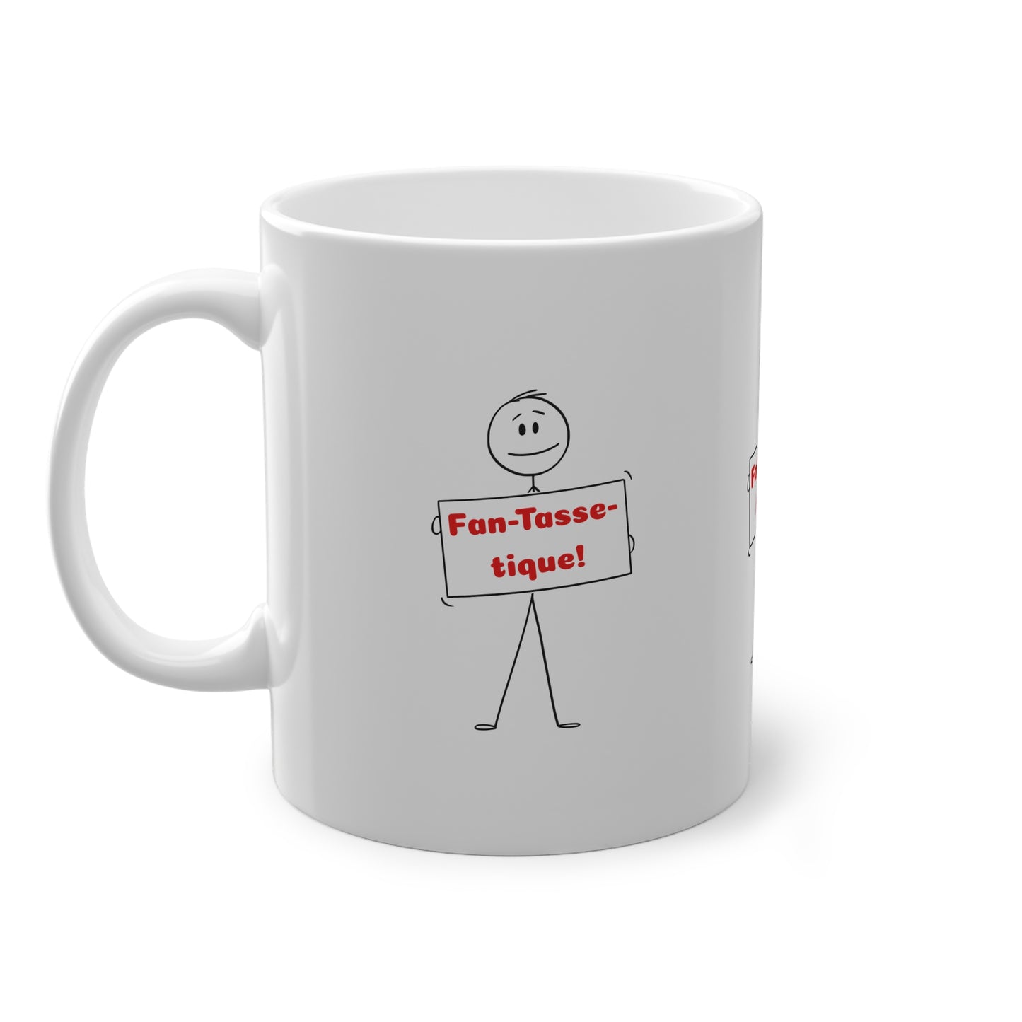 Mug Amusant 'Fan-Tastique', Cadeau Humoristique et Tendance, Tasse à Café Joyeuse, Mug Joyeux "Fan-Tasse-tique", Standard Mug