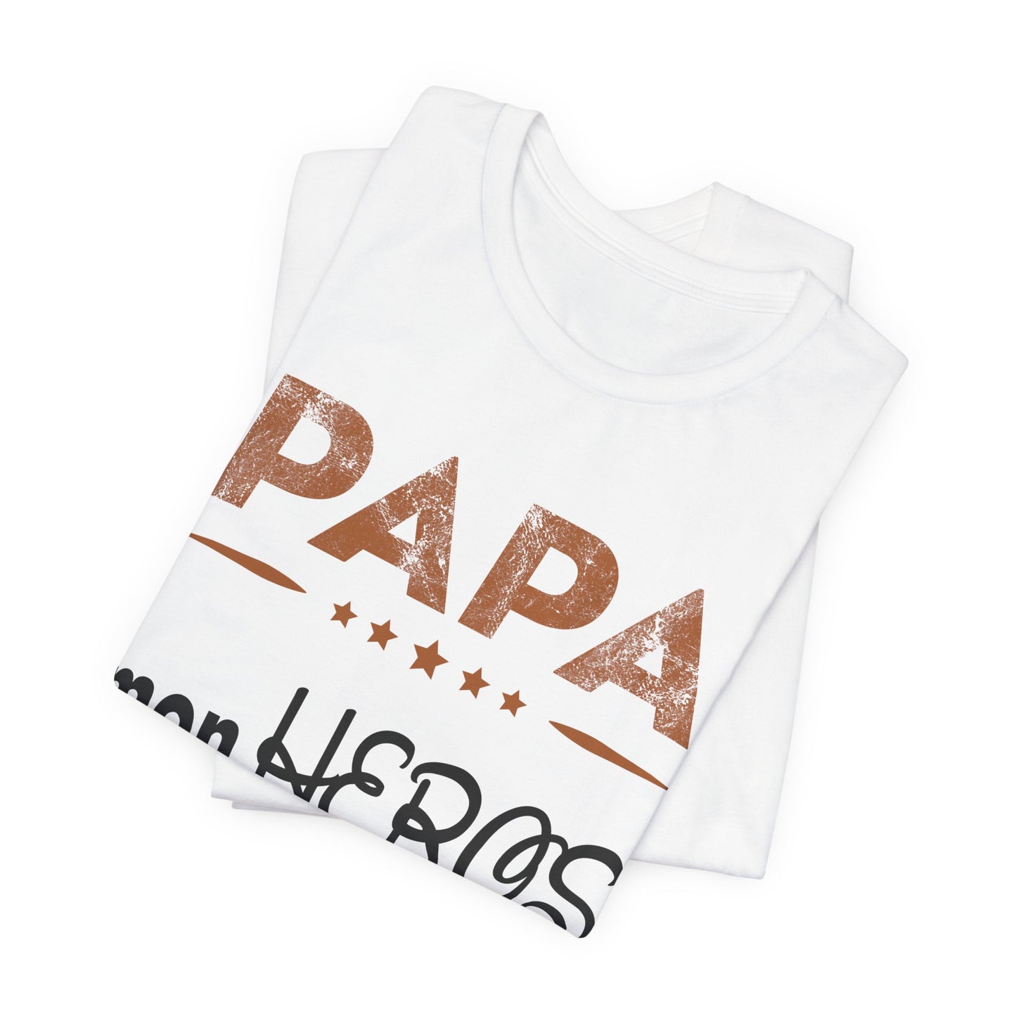 Papa T-Shirt Cadeau des pères, Mon Héros du quotidien, T-Shirt Papa Français, Cadeau Papa Original,  T-shirt Hommage pour Papa
