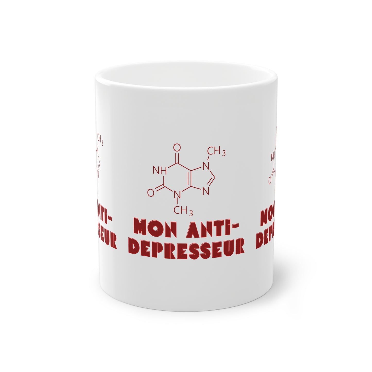 Mug Drôle et Motivant 'Mon Anti-Dépresseur' - Cadeau Original pour Amateurs de Café - Mug Bonne Humeur - Standard Mug 11Oz