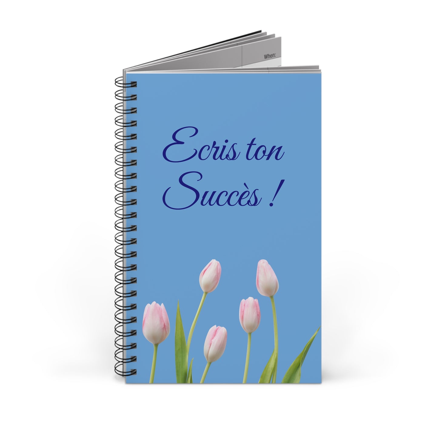 Agenda Motivant Écris ton Succès, Agenda Floral Inspirant, Carnet de Notes Inspirant, Agenda floral, Spiral Journal motivant