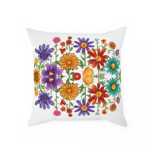 Coussin Décoratif Floral Coloré, Coussin Accent Floral Joyeux, Coussin Décoratif, Coussin Accent Floral, Coussin tendance, Coussin Romantique