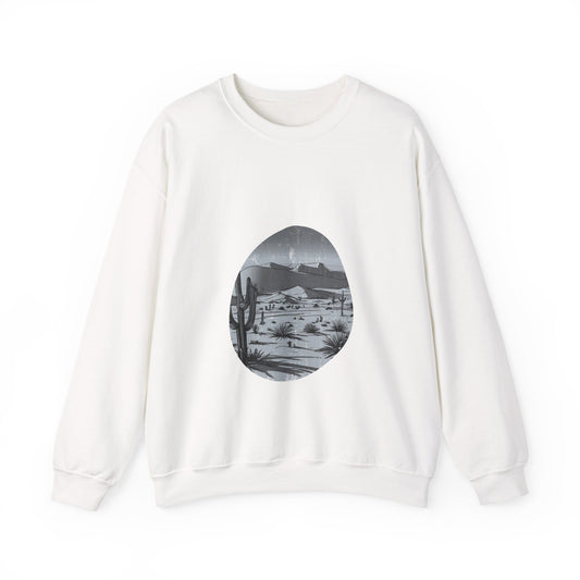 Sweat-Shirt à Design Paysage Désertique Minimaliste, Cadeau Unique, Amateurs de la nature, Modèle Tendance et Décontracté