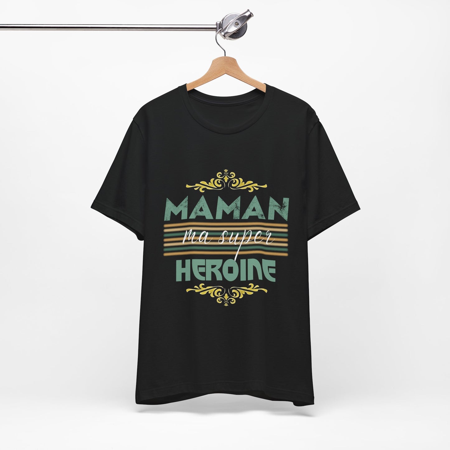 T-Shirt Maman Ma Super Héroïne, T-shirt Hommage pour Super-maman, T-shirt Hommage à la Merveilleuse Maman - Cadeau Fête des Mères