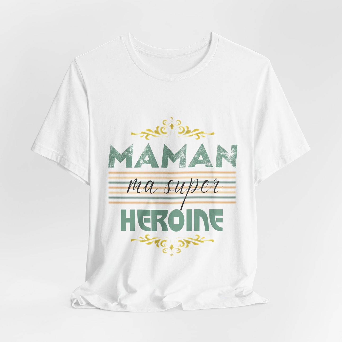 T-Shirt Maman Ma Super Héroïne, T-shirt Hommage pour Super-maman, T-shirt Hommage à la Merveilleuse Maman - Cadeau Fête des Mères