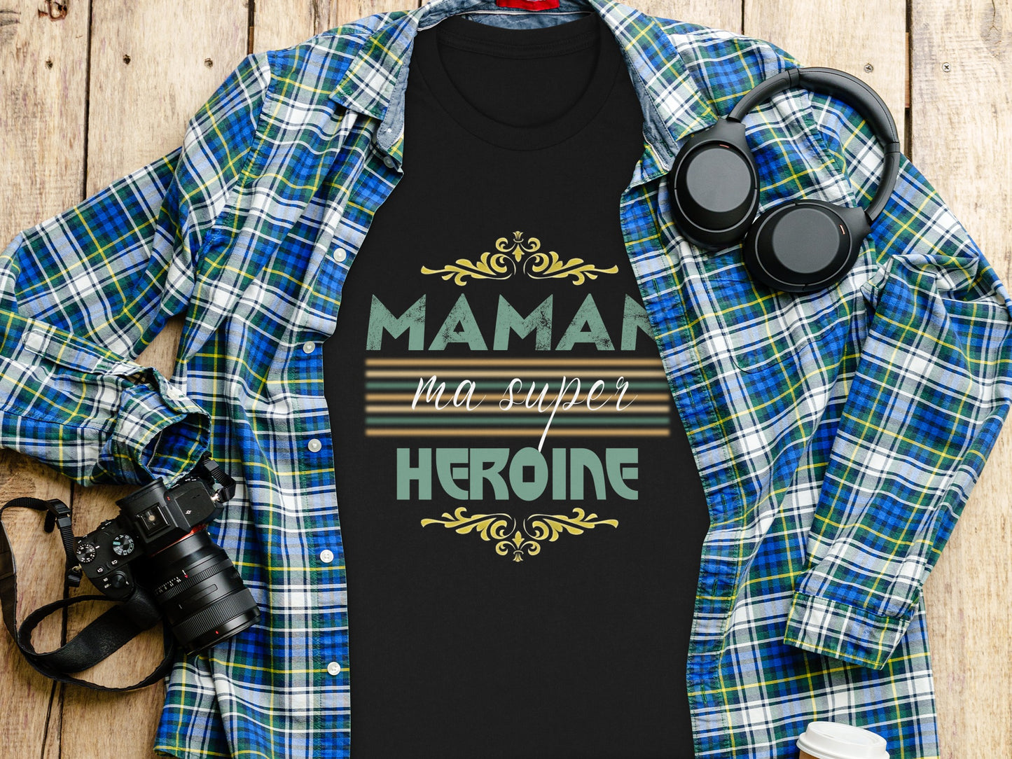 T-Shirt Maman Ma Super Héroïne, T-shirt Hommage pour Super-maman, T-shirt Hommage à la Merveilleuse Maman - Cadeau Fête des Mères