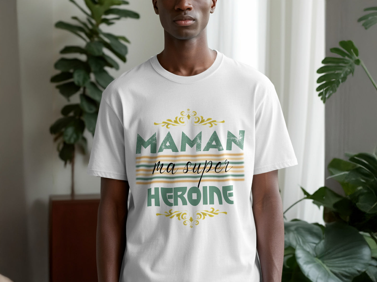 T-Shirt Maman Ma Super Héroïne, T-shirt Hommage pour Super-maman, T-shirt Hommage à la Merveilleuse Maman - Cadeau Fête des Mères