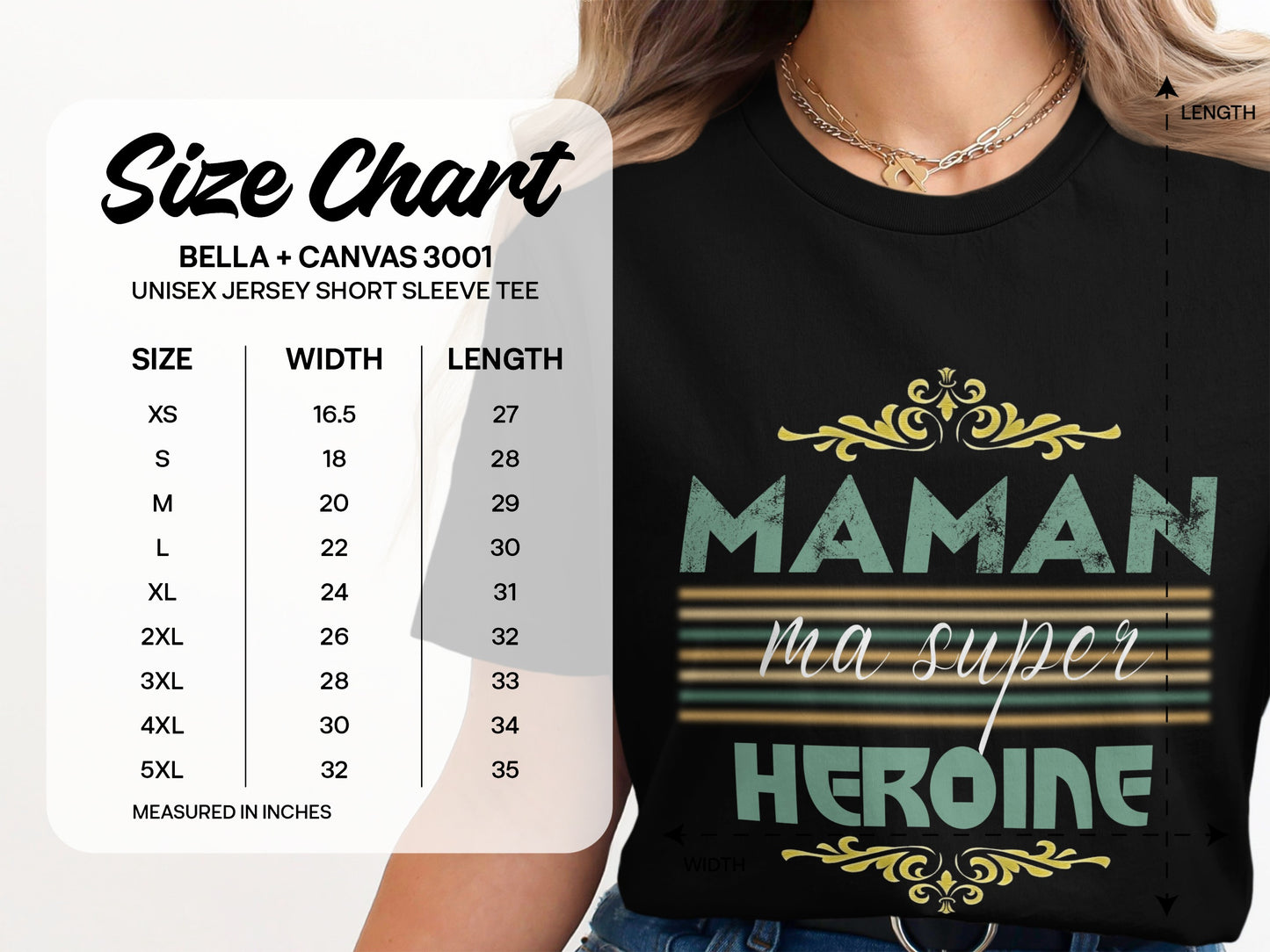 T-Shirt Maman Ma Super Héroïne, T-shirt Hommage pour Super-maman, T-shirt Hommage à la Merveilleuse Maman - Cadeau Fête des Mères